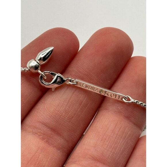 Kendra Scott Silver Bar Pendant Necklace - Picture 4 of 5